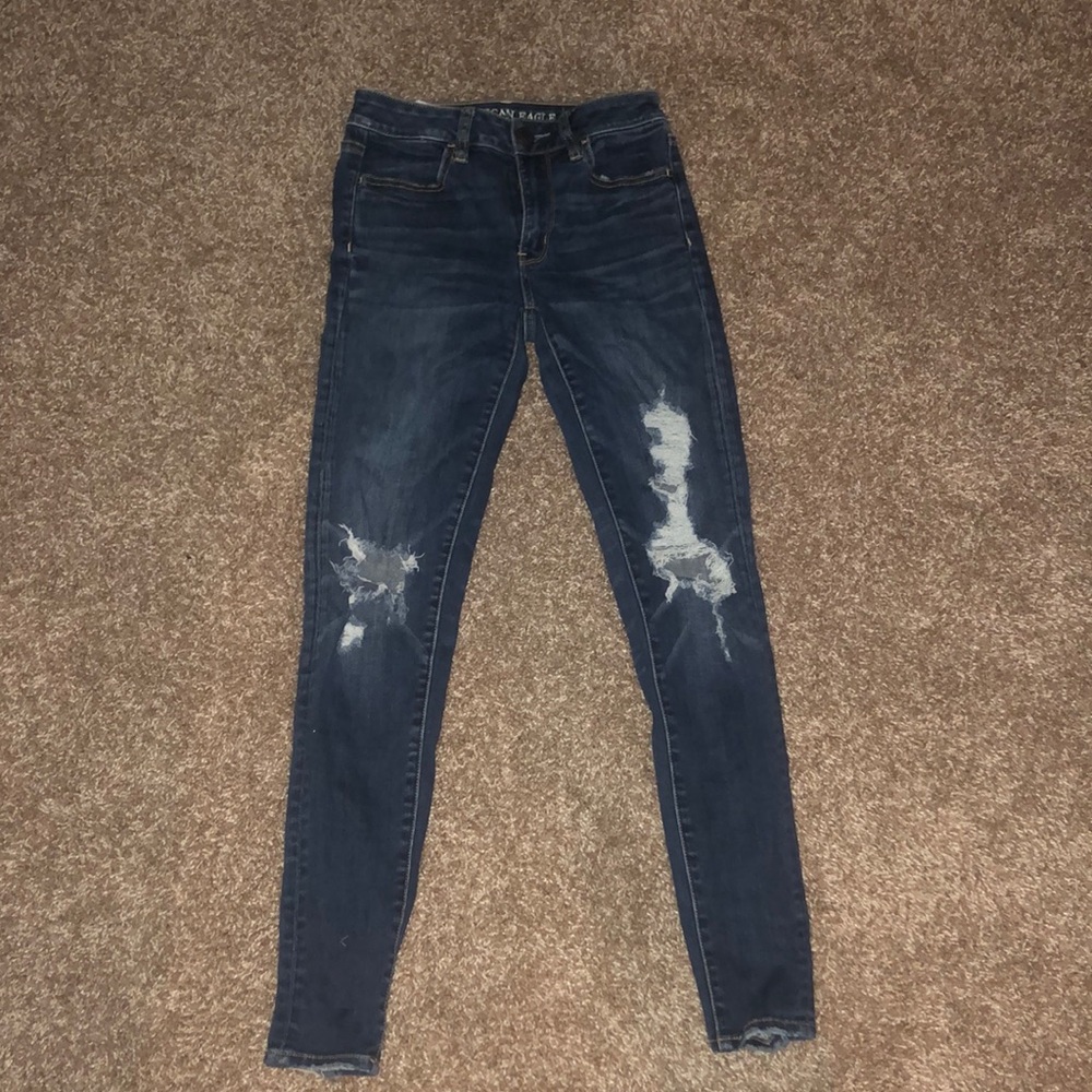 High rise ripped jeggings